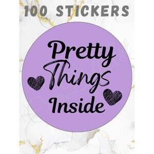 100 Thank you Stickers | Pretty Things Inside